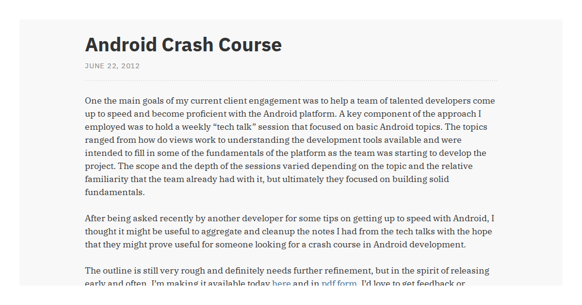 Android Crash Course | Kevin McMahon
